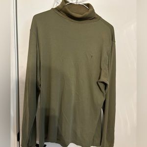 Vintage YSL men’s menswear size XL Olive green crewneck turtleneck sweater